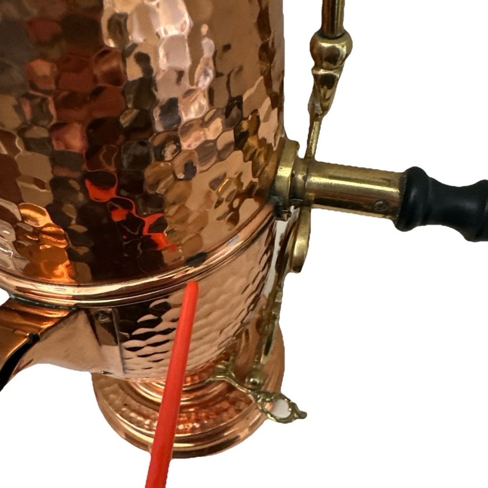 Vintage Hammered Copper French Samovar by ED Paris